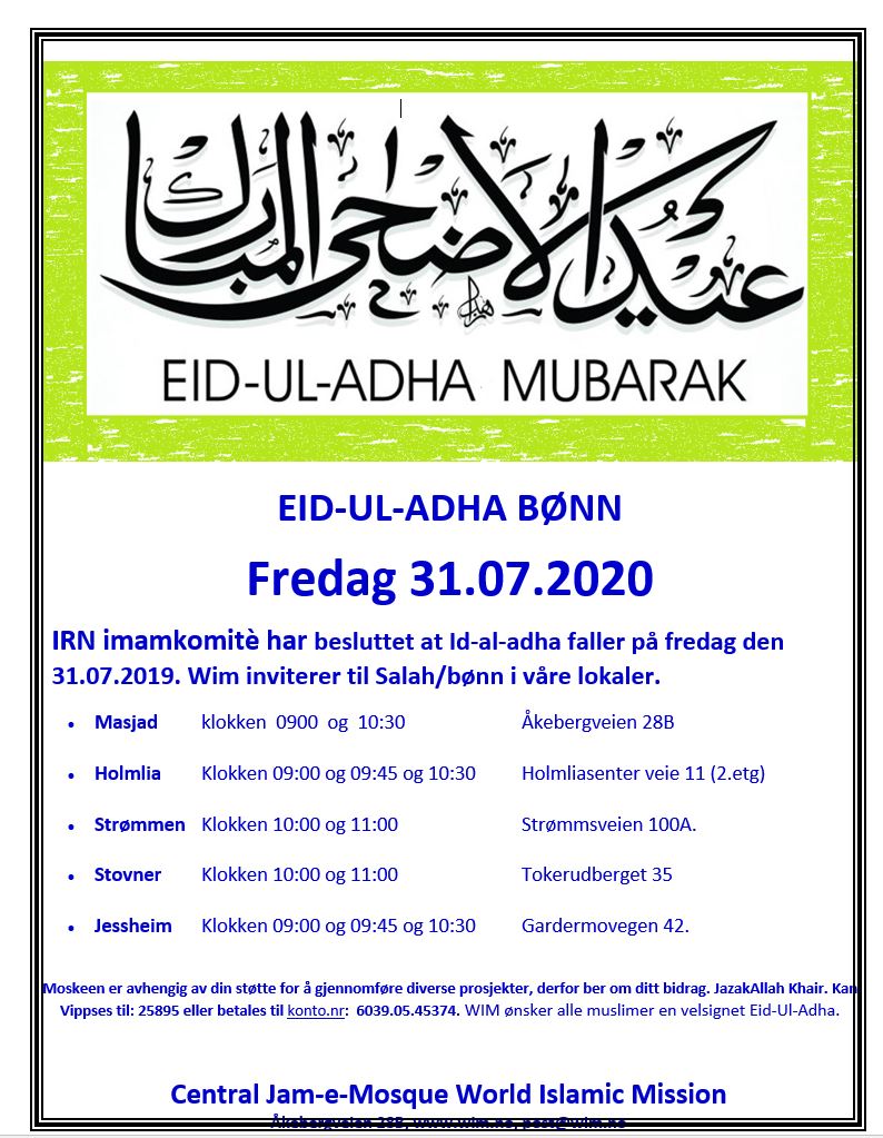 Eid ul Adha 2020